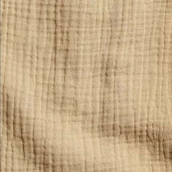 Madewell Yellow Mustard Waffle Knit Pull Up Pant XS Neutral Loose Cotton Earthy - Picture 4 of 9